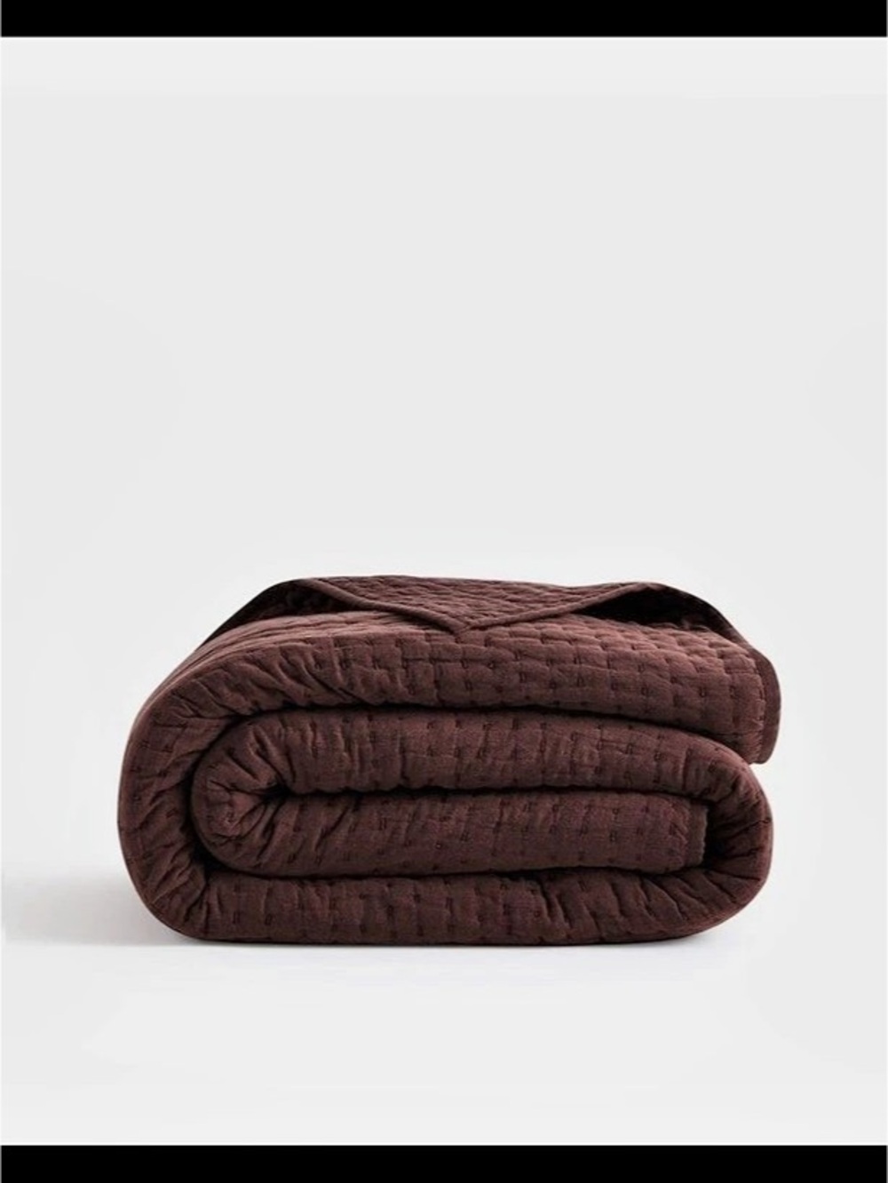 Quince European Linen Quilt Brown Queen NWT